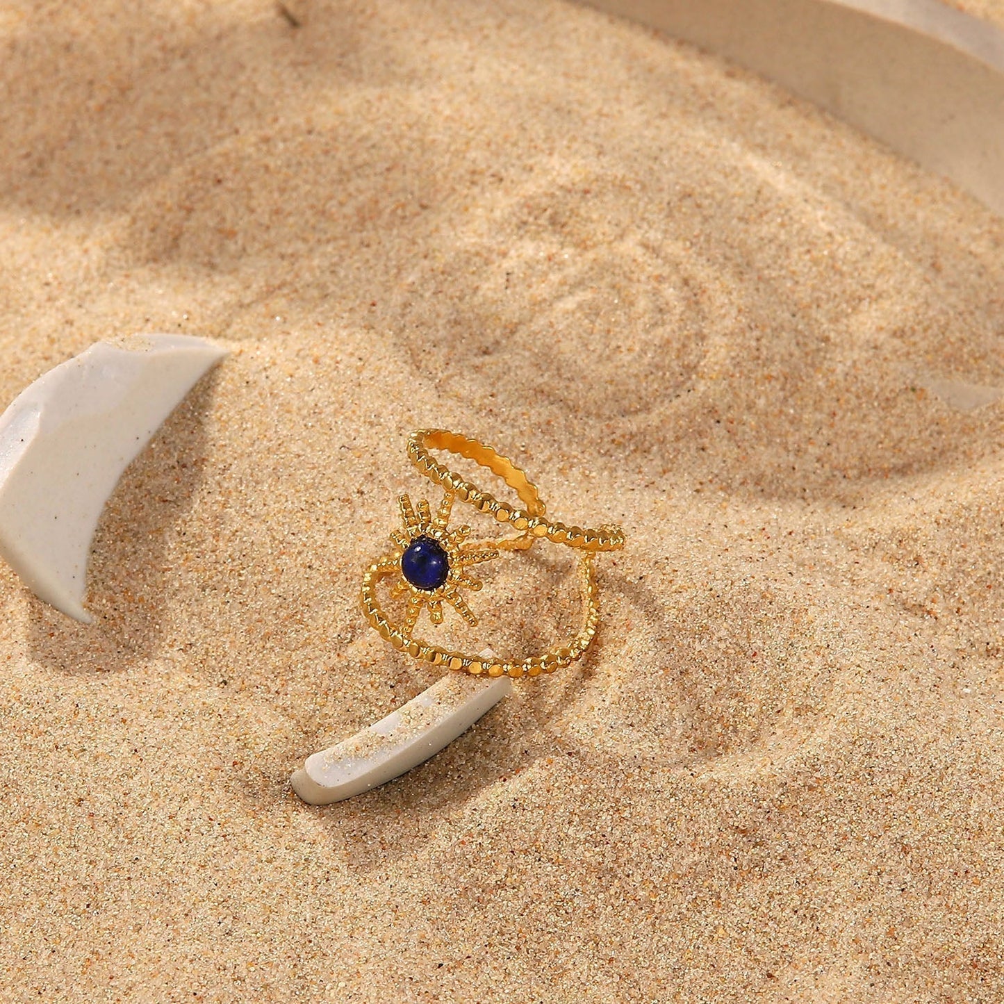 Enamel Star Rhinestone Ring