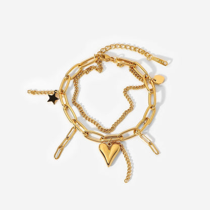 Multiple Layered Charms Bracelet
