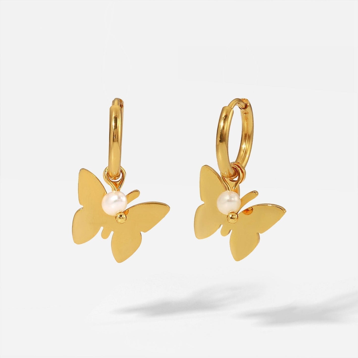 Trendy Butterfly Hoop Earrings