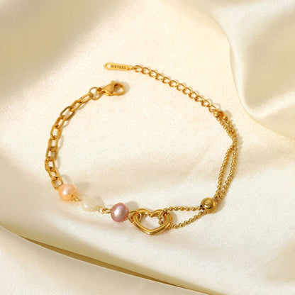 The Groovy Heart Pearl Bracelet