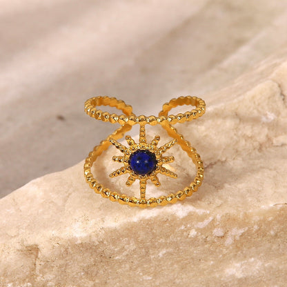 Enamel Star Rhinestone Ring
