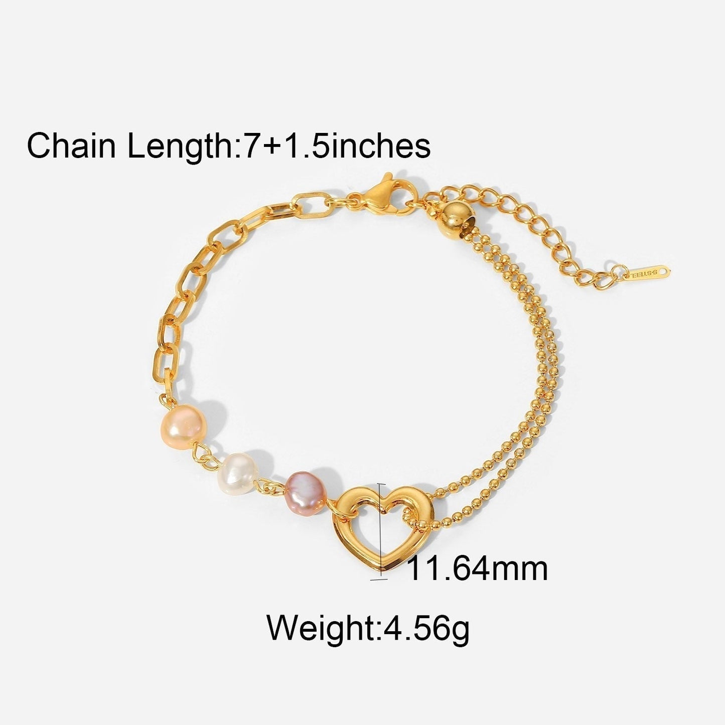 The Groovy Heart Pearl Bracelet