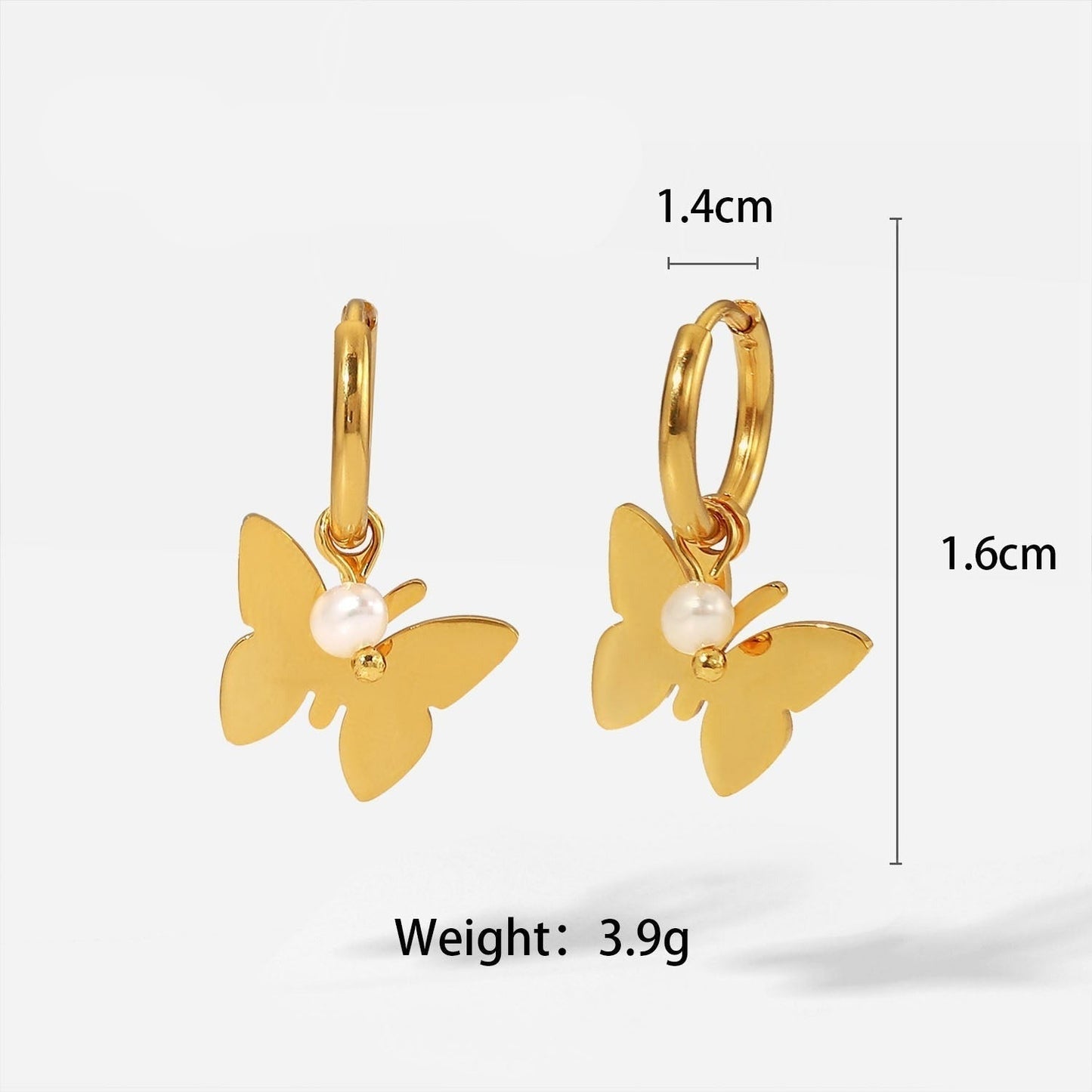 Trendy Butterfly Hoop Earrings
