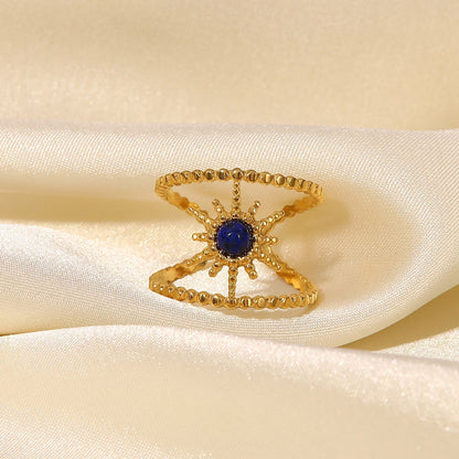 Enamel Star Rhinestone Ring