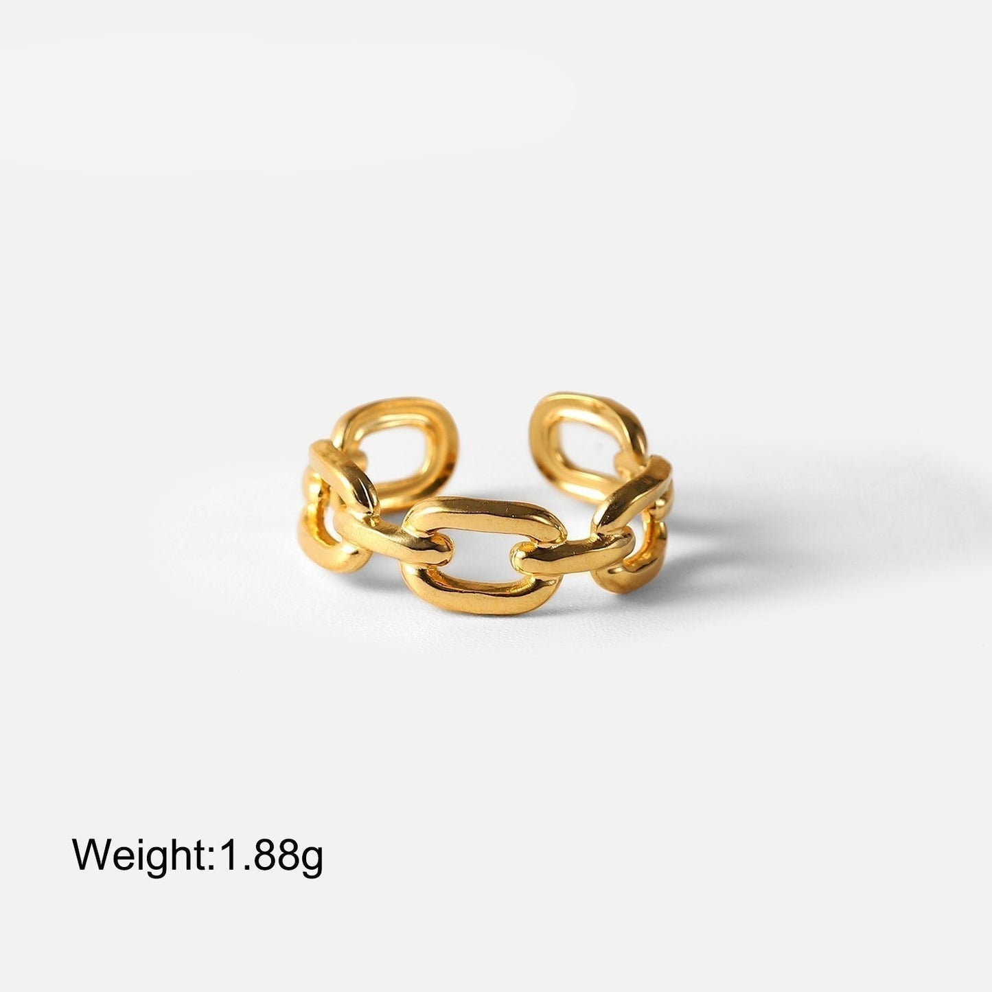 Square Buckled Chain Ring