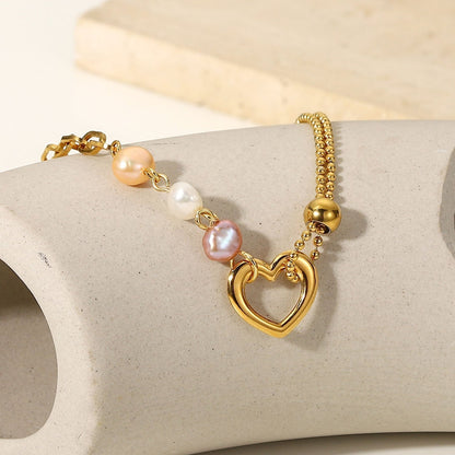 The Groovy Heart Pearl Bracelet