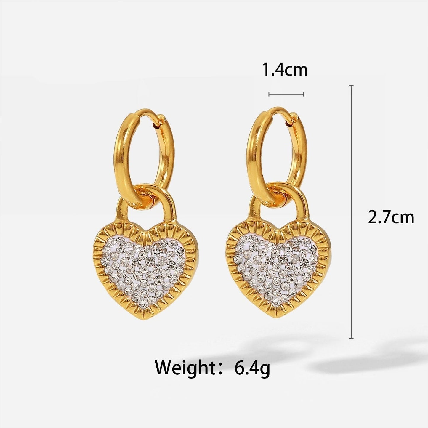 Trendy White Earrings