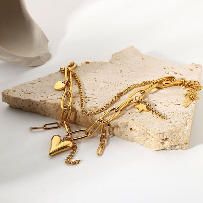 Multiple Layered Charms Bracelet