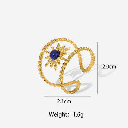 Enamel Star Rhinestone Ring