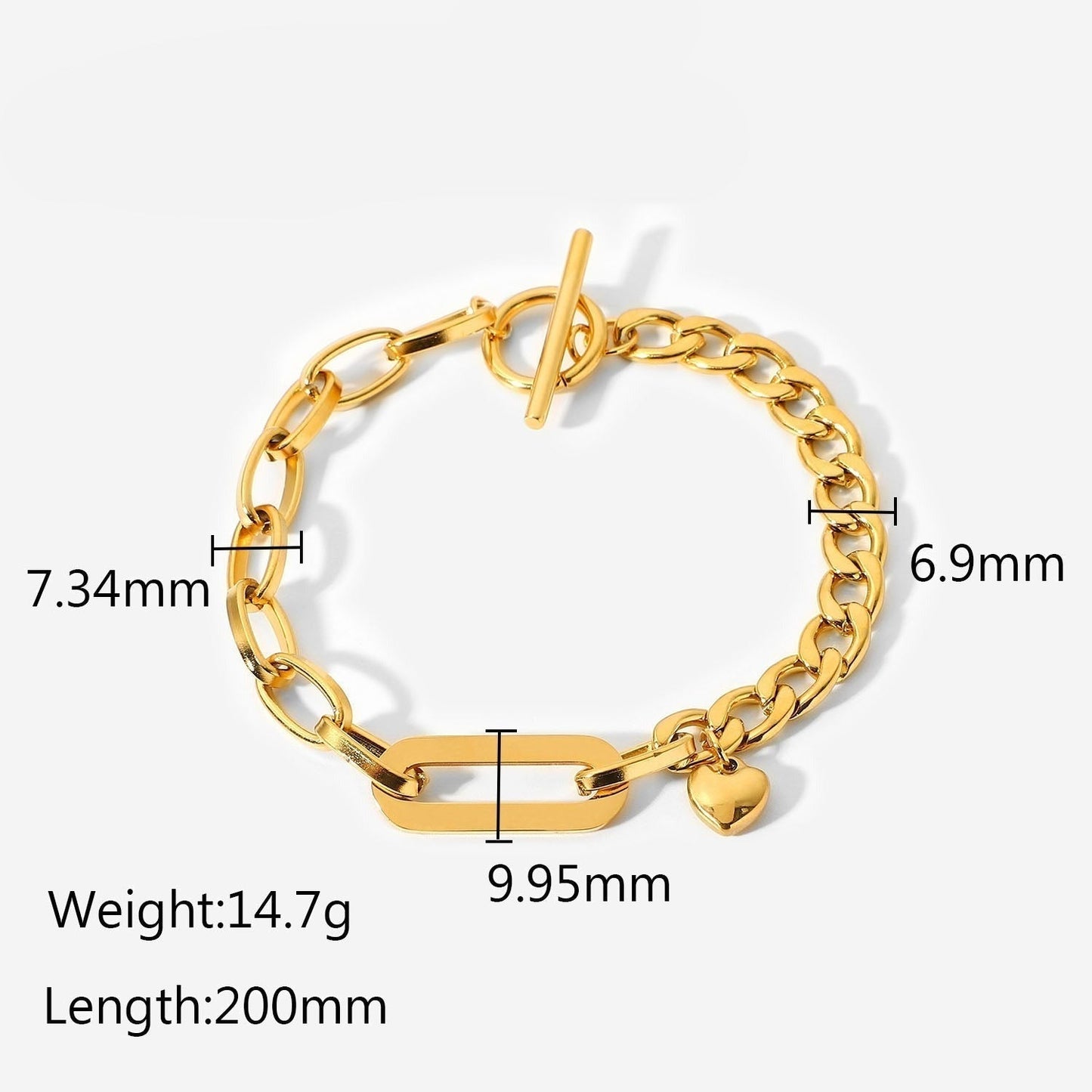 Geometric Chain Bracelets