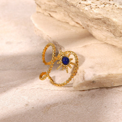 Enamel Star Rhinestone Ring