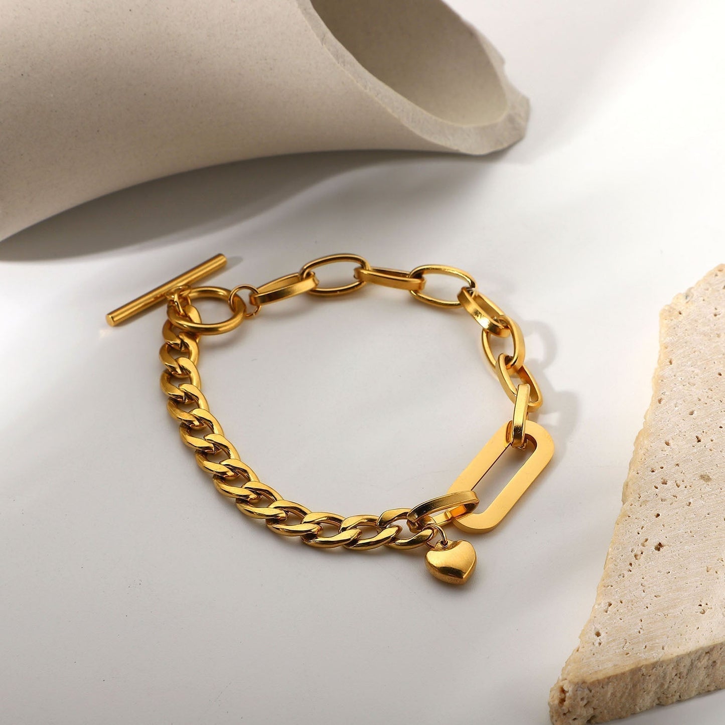 Geometric Chain Bracelets