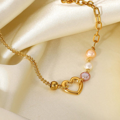 The Groovy Heart Pearl Bracelet