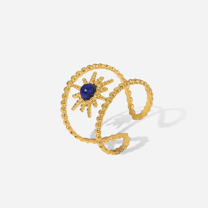 Enamel Star Rhinestone Ring