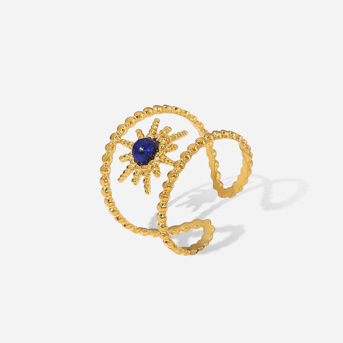 Enamel Star Rhinestone Ring