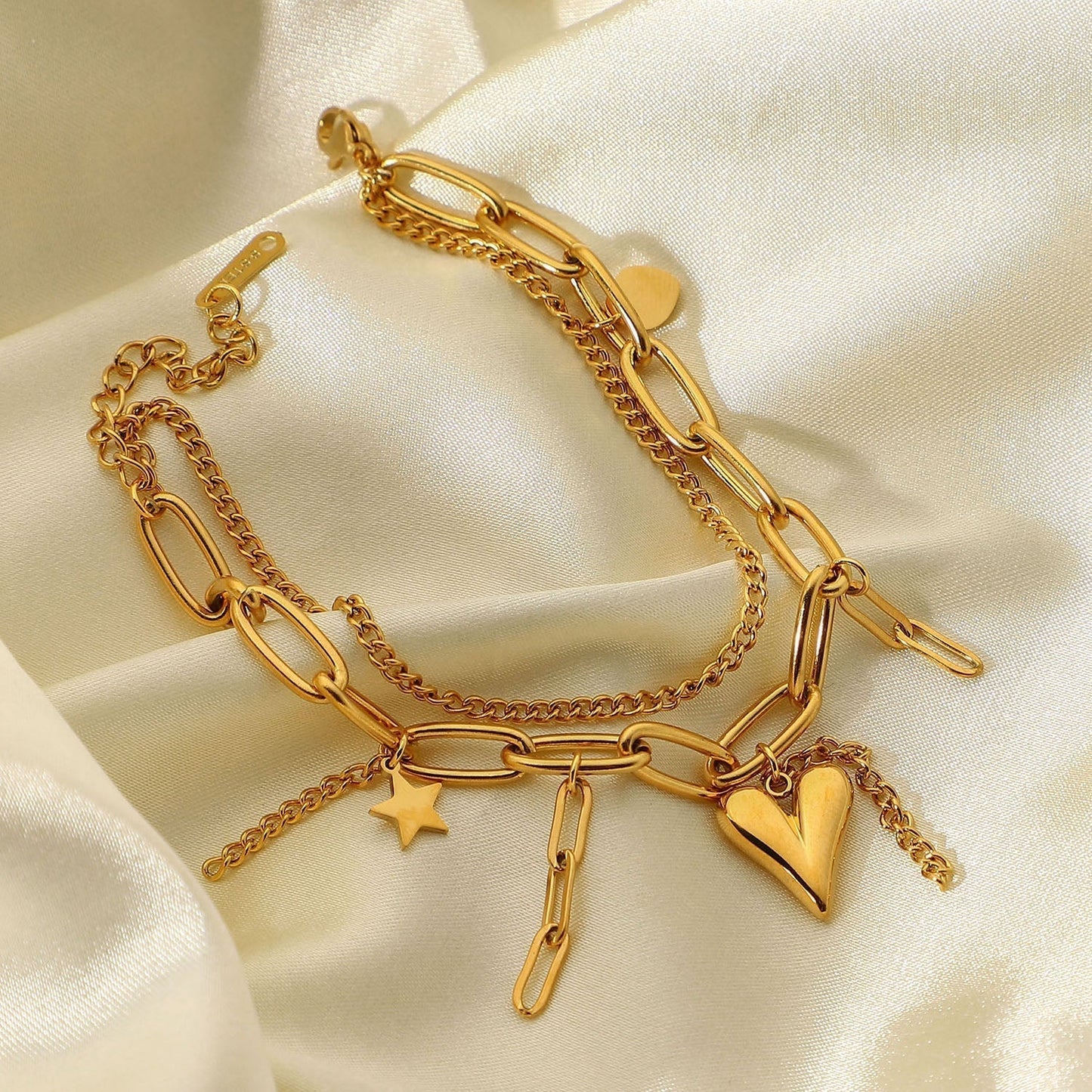 Multiple Layered Charms Bracelet