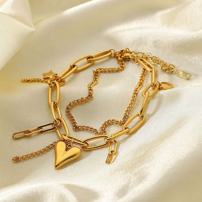 Multiple Layered Charms Bracelet