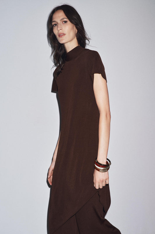 MIDI TUNIC DRESS WITH BOW