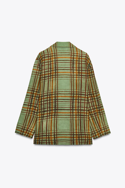 ZW COLLECTION FLOWY CHECK BLAZER